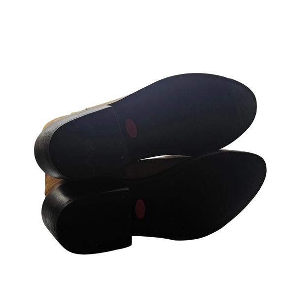 Mens Brown Leather Cowboy Western Boots Riding Pull On Round Toe size‎ 8EE - Picture 9 of 14